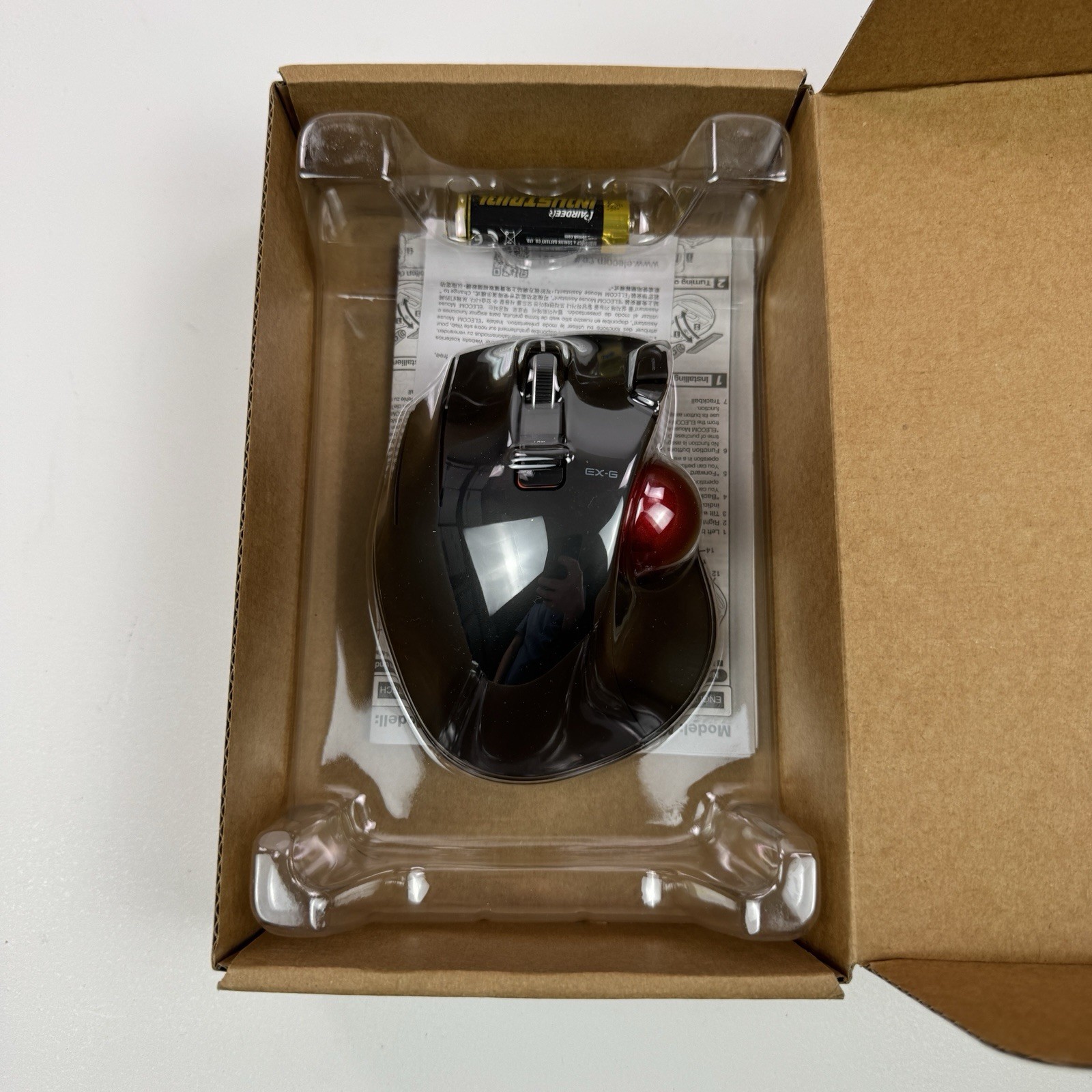 ELECOM Mouse Wireless  M-XT4DRBK Trackball 6 Buttons for Left Hand Black