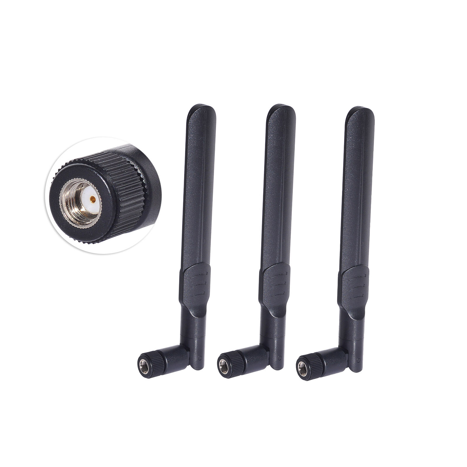 3x 6dBi 2.4G 5G 5.8G Dual Band WiFi RP-SMA Antennas for Netgear R7000 Nighthawk
