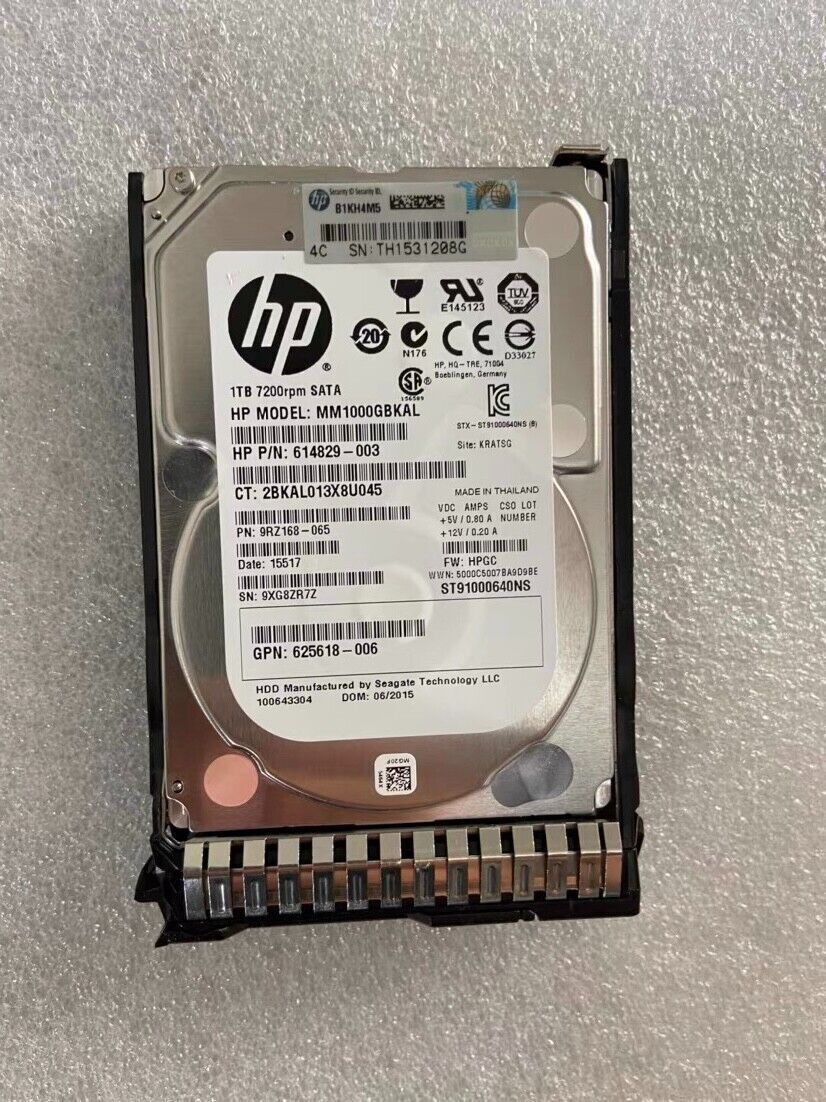 Compatible 656108-001 655710-B21 HP 1TB 6G SATA 7.2K 2.5" SC MDL HDD