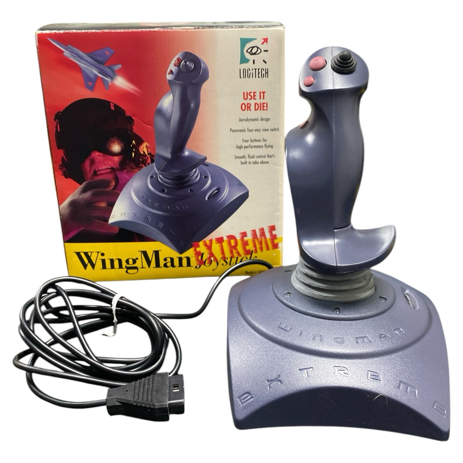 VTG Logitech Wingman Extreme Digital PC Computer Joystick In Original Box #3002
