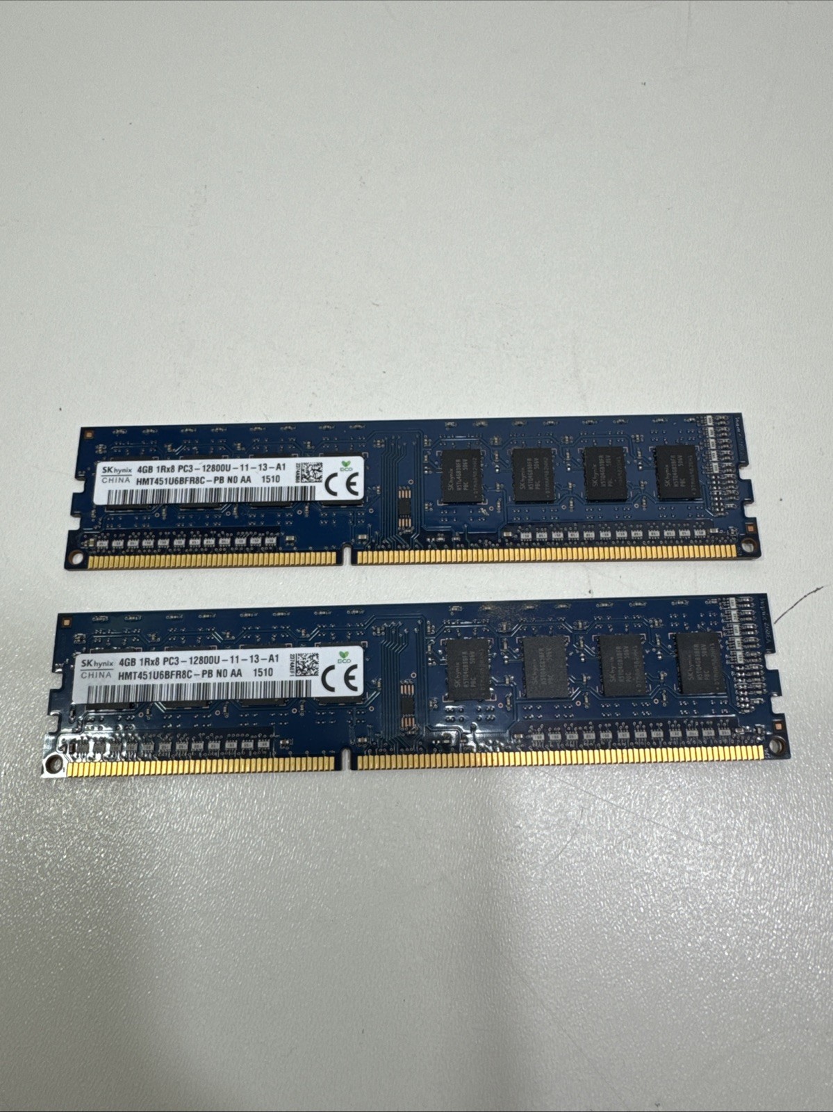 (8GB) SK hynix HMT451U6BFR8C-PB N0 AA -2 ea. 4GB 1Rx8 PC3-12800U Desktop Ram