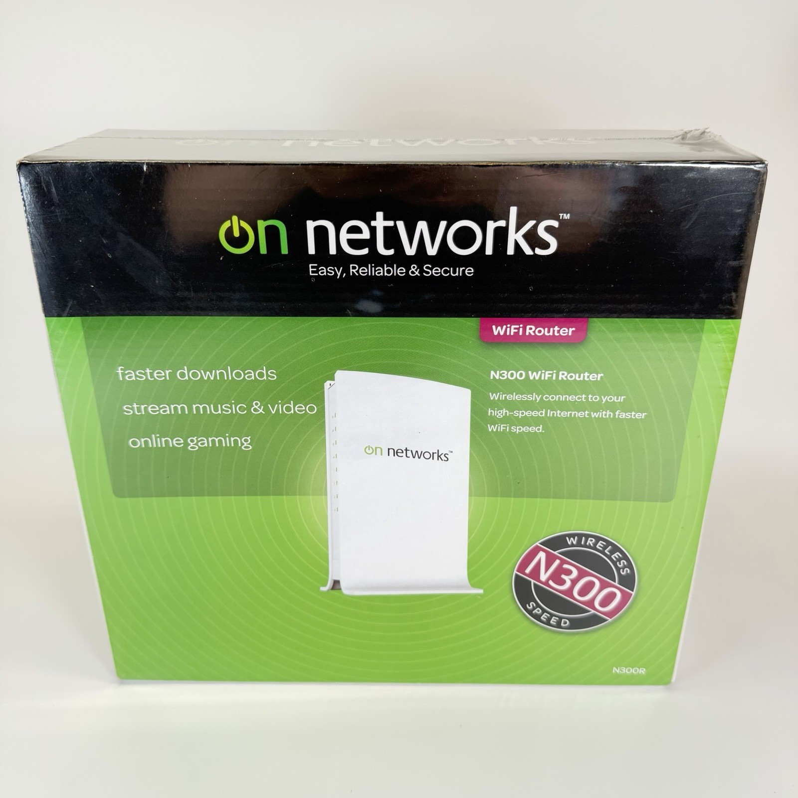 On Networks N300 WiFi Router N300 300Mbps 802.11b/g/n 2.4GHz