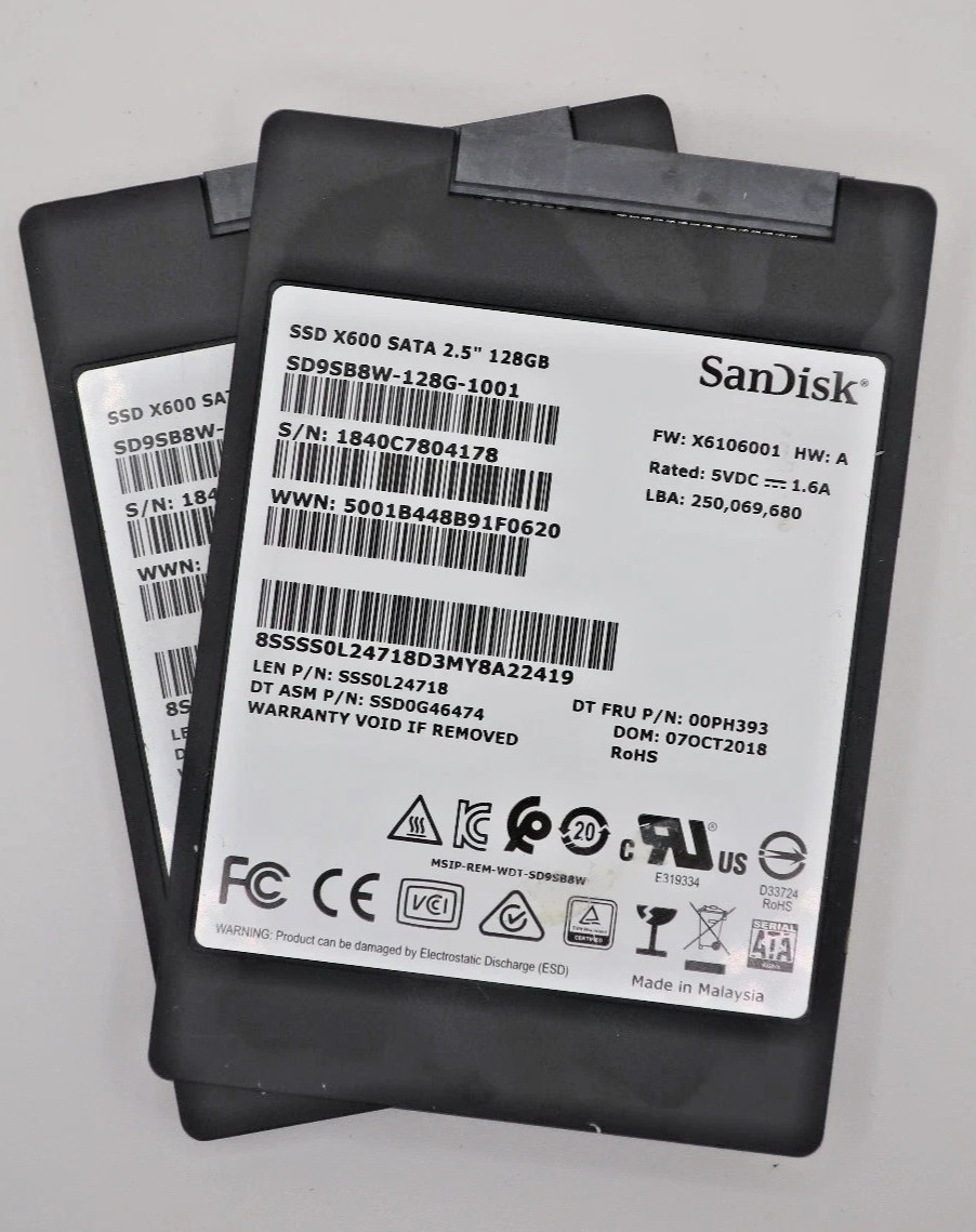 SanDisk X600 2.5 128GB SATA SSD SD9SB8W-128G