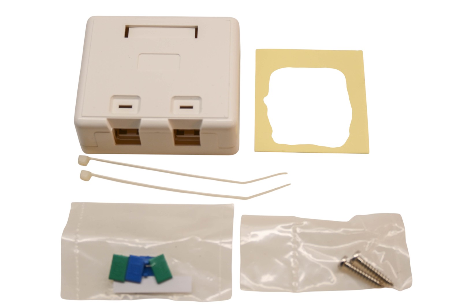 Tripp-Lite N082-002-WH 2-Port Surface Mount Box Kit NOS