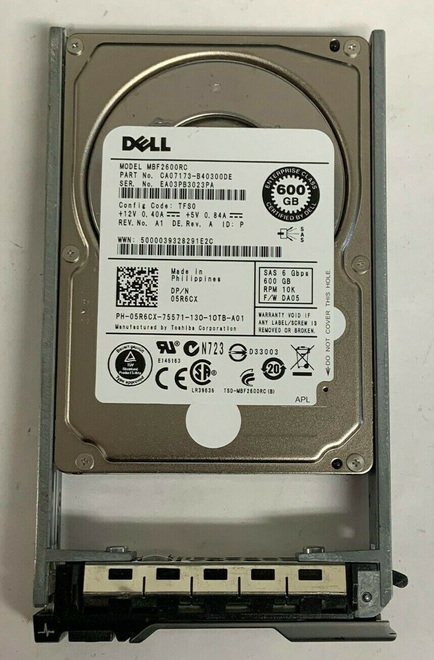 5R6CX Dell Original 600GB 10K RPM 6Gb/s 2.5