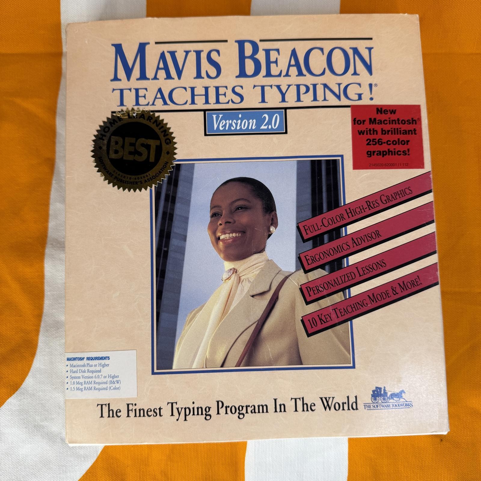 Mavis Beacon Teaches Typing Version 2.0 1991 Macintosh CIB