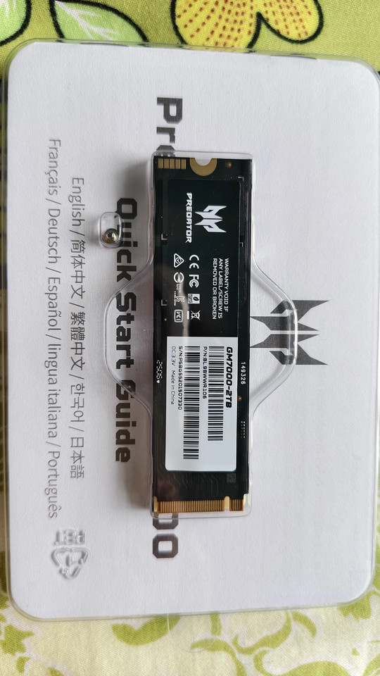 Acer Predator GM7000 2TB PCIe 4.0 NVMe M.2 SSD 7400MB/s Read Gaming SSD