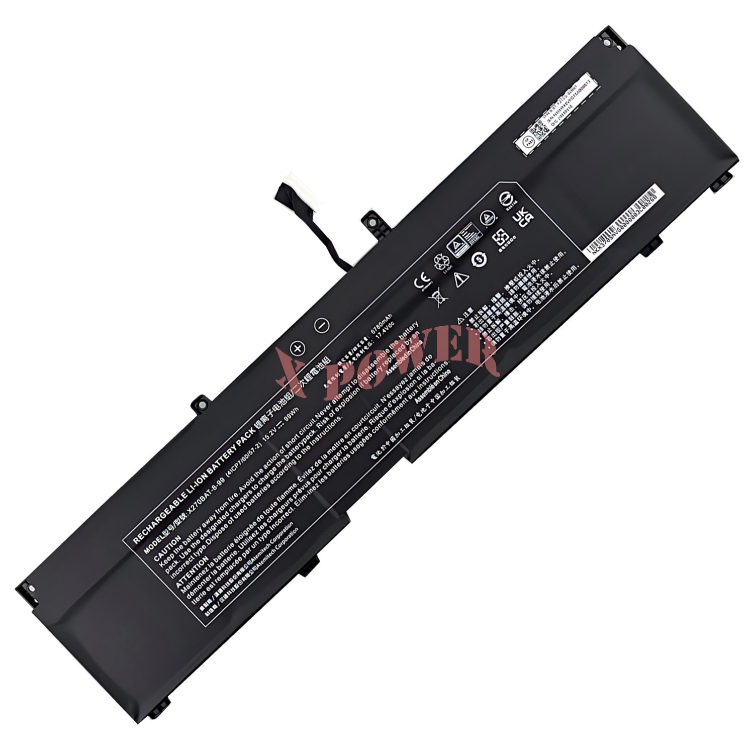 Genuine X270BAT-8-99 Battery For Schenker Key 17 Pro Early 23 Eurocom Raptor X17