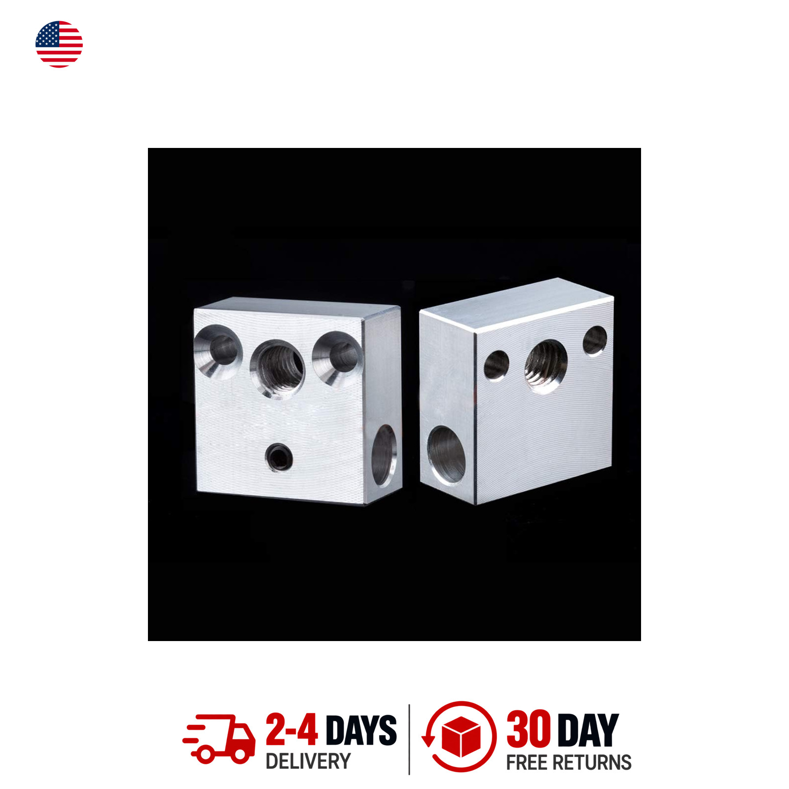 2-Pack Aluminum Heater Block for Creality CR-10 Ender 3 Series Ender 5 Pro and