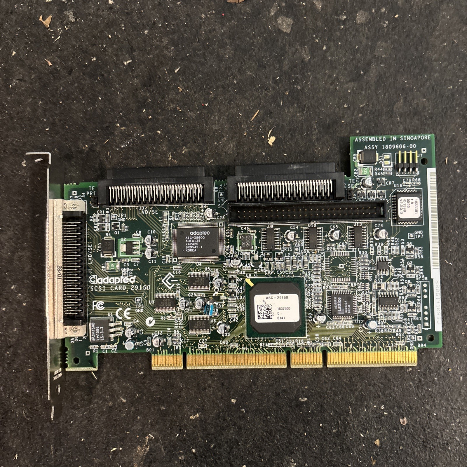 DELL Adaptec ASC-29160 PCI-X Ultra 160 SCSI Controller Card 29160 1809606-00