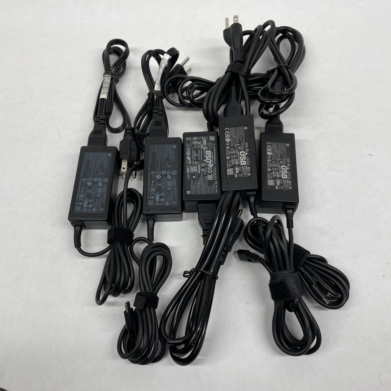 Lot of 10 HP OEM 45W USB-C AC Adapters Mixed Models