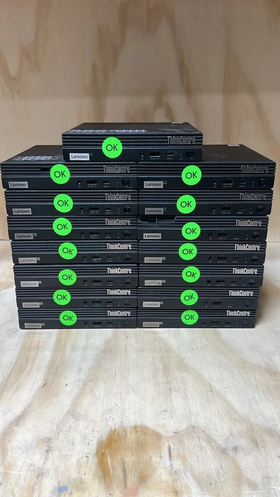 Lot of 10 Lenovo ThinkCentre M80q Mini PC i5-10500T 16GB 256GB SSD Win 11  W/AC