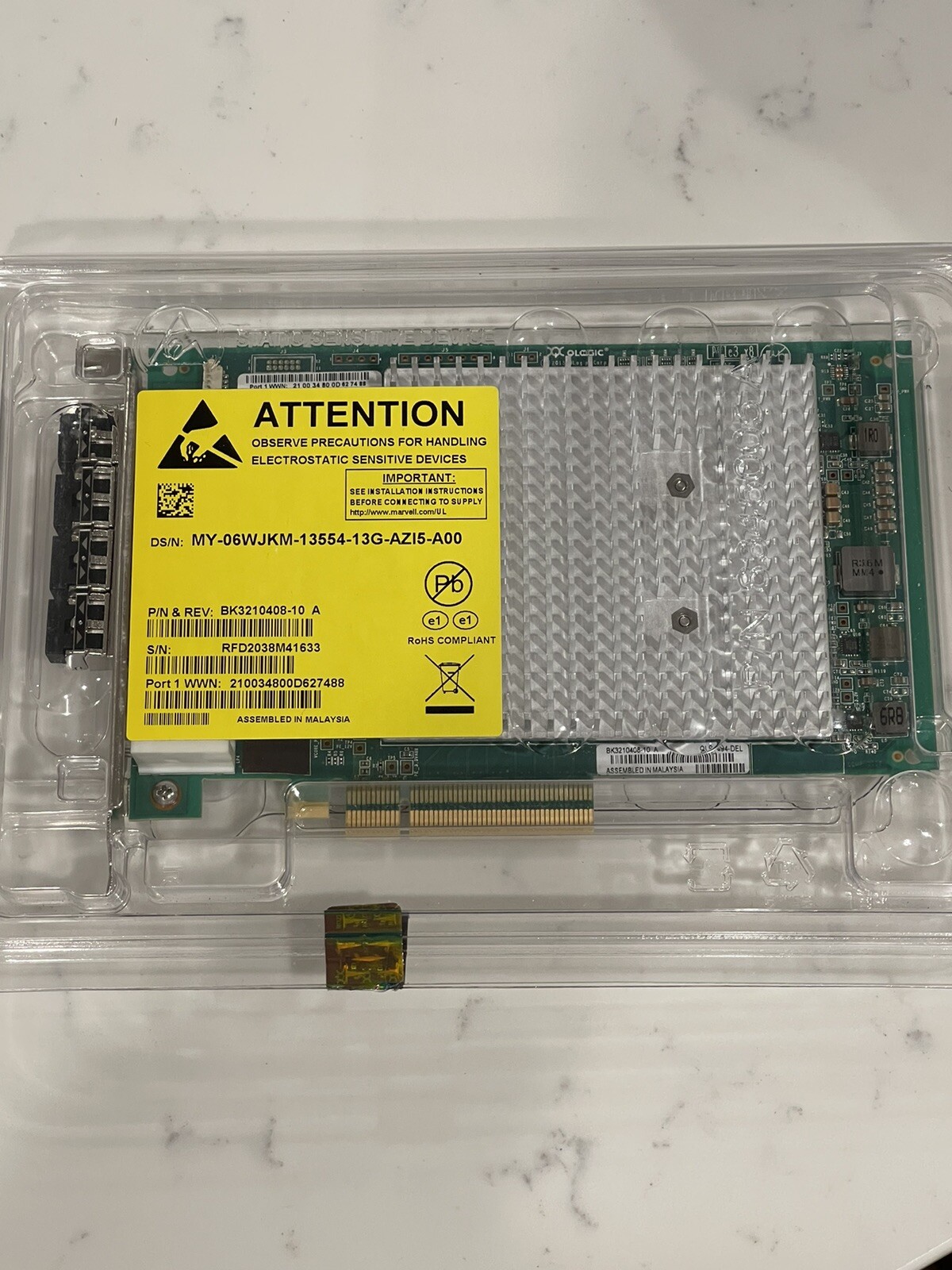 Dell Qlogic 16Gb Quad Port PCIe Gen3 X8 FC HBA 6WJKM 06WJKM QLE2694