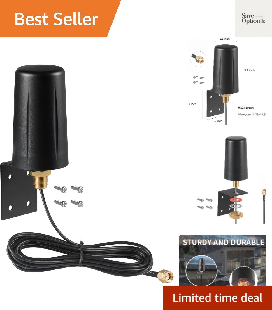 Outdoor 7dBi Dual Band 2.4GHz 5GHz 5.8GHz Long Range WiFi Booster Antenna for...