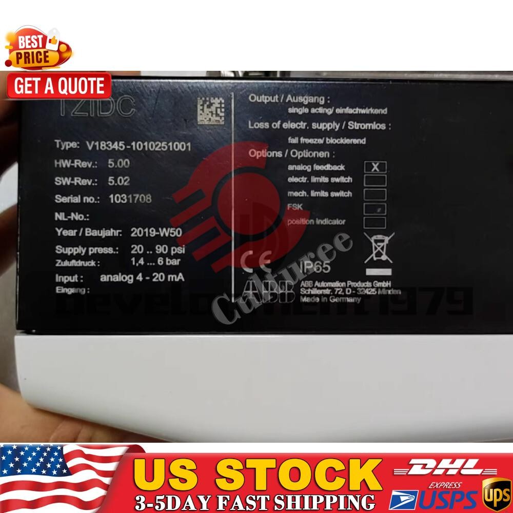 ABB NEW V18345-1010251001 Valve Positioner IN BOX