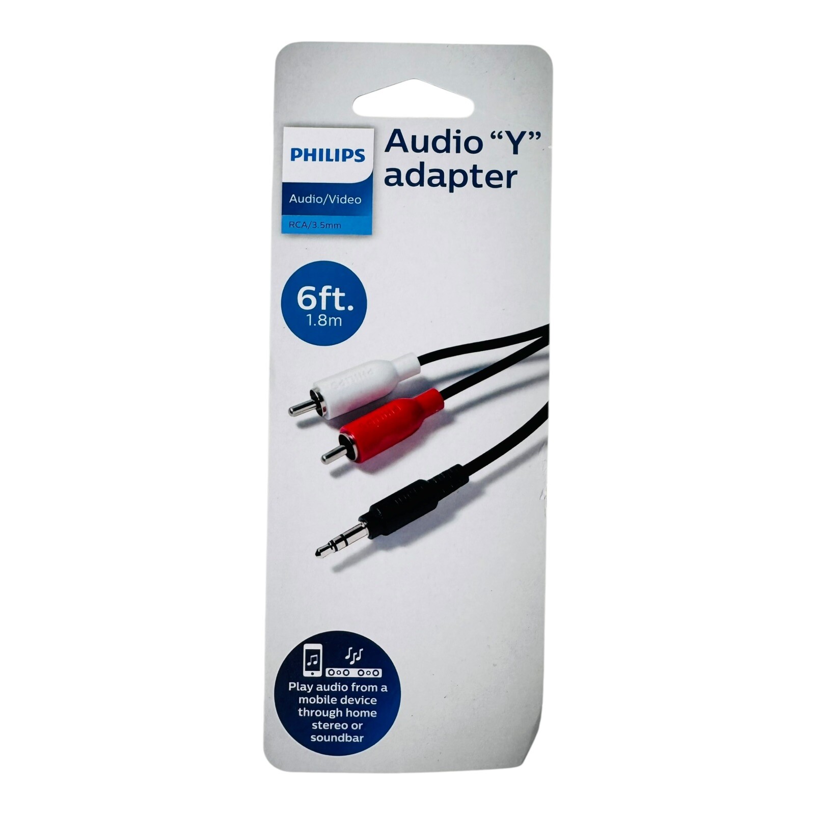 Philips 6 ft. Audio "Y" Adapter RCA/3.5mm Black - Sealed Box