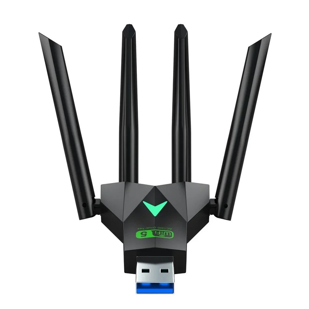 1300Mbps Wireless Dual Band USB 3.0 WiFi 2.4G/5G Network Adapter Dongle for PC`