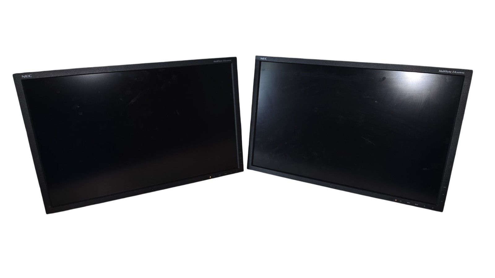 Lot 2 NEC Multisync EA244WMi 24 Inch Full HD Monitor 1920x1080 Tested No Stands