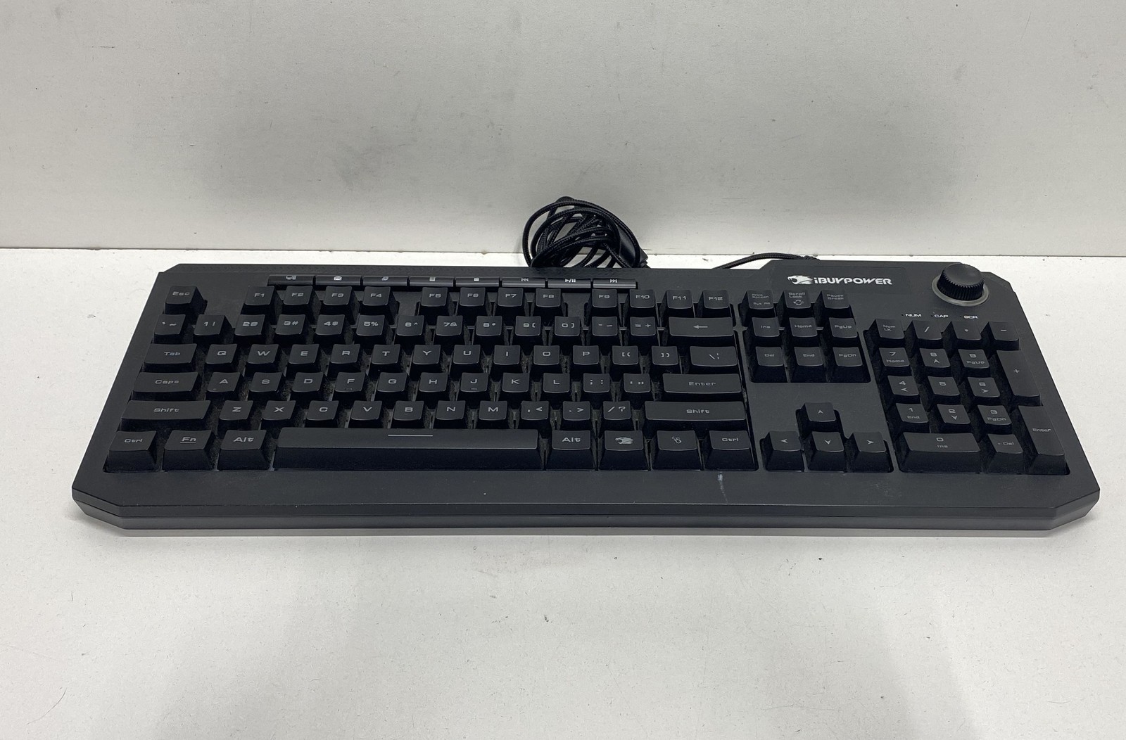 iBUYPOWER Ares M2-KB USB Wired Gaming Keyboard with Volume Knob Black