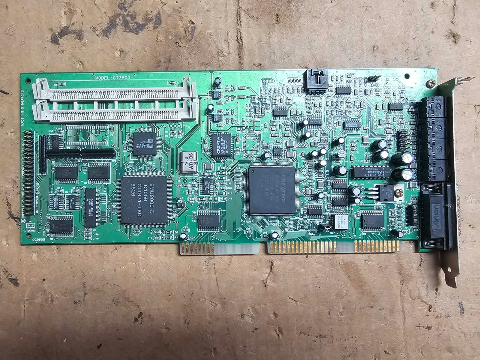 Vintage Retro Gaming 16-BIT ISA Creative Sound Blaster 32 CT3600 IBACT-SB32PNP)
