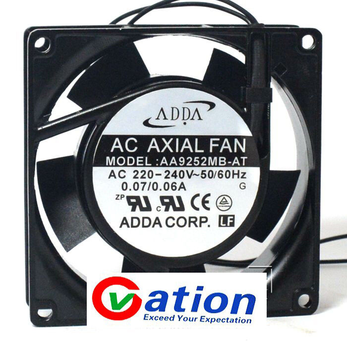 For 1pc ADDA AA9252MB-AT Aluminum frame fan 220-240V 92*92*25mm