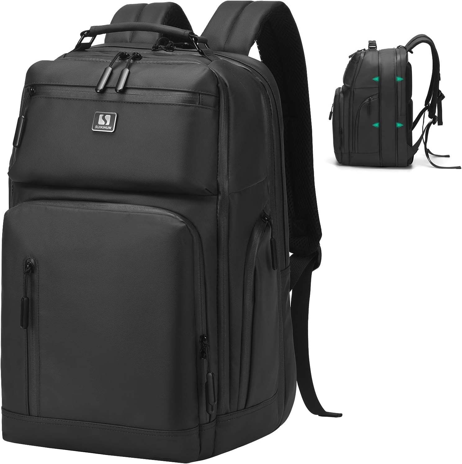 Expandable Travel Laptop Backpack 17 Inch Airline Approved Waterproof Carry On