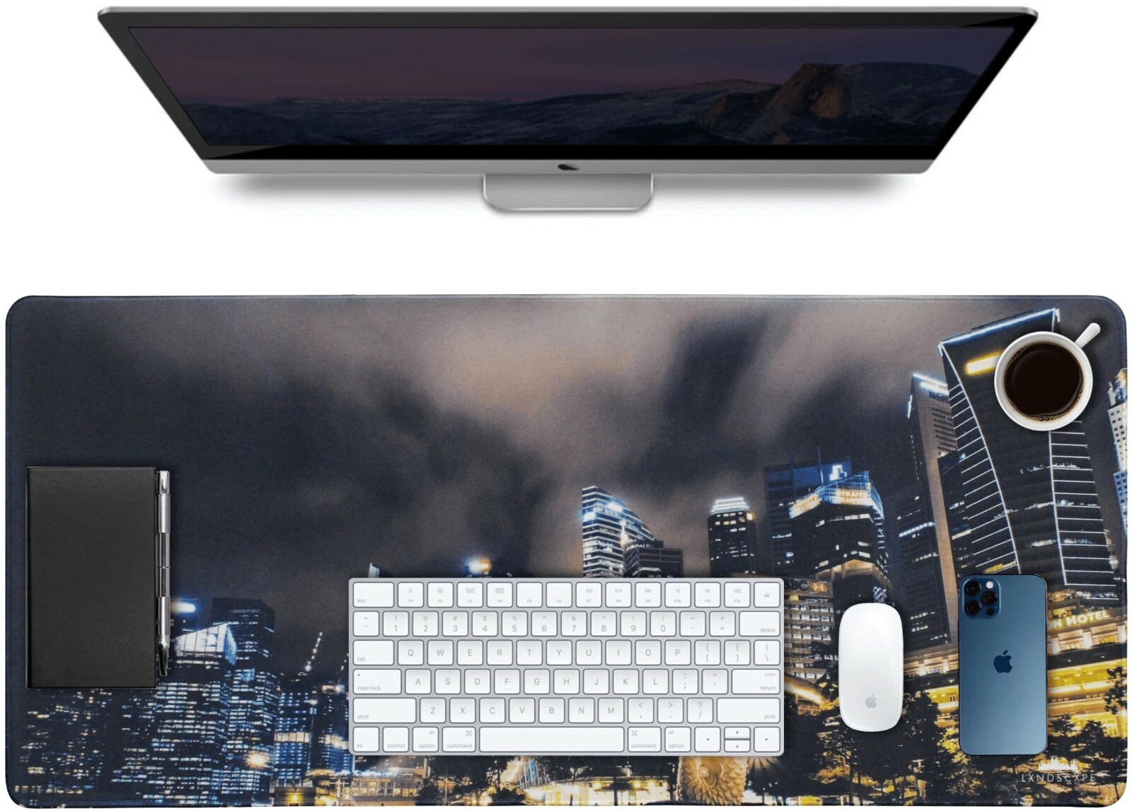 Large Mouse Pad | Desk Pad by Lxndscxpe | Singapore 90 x 40 cm