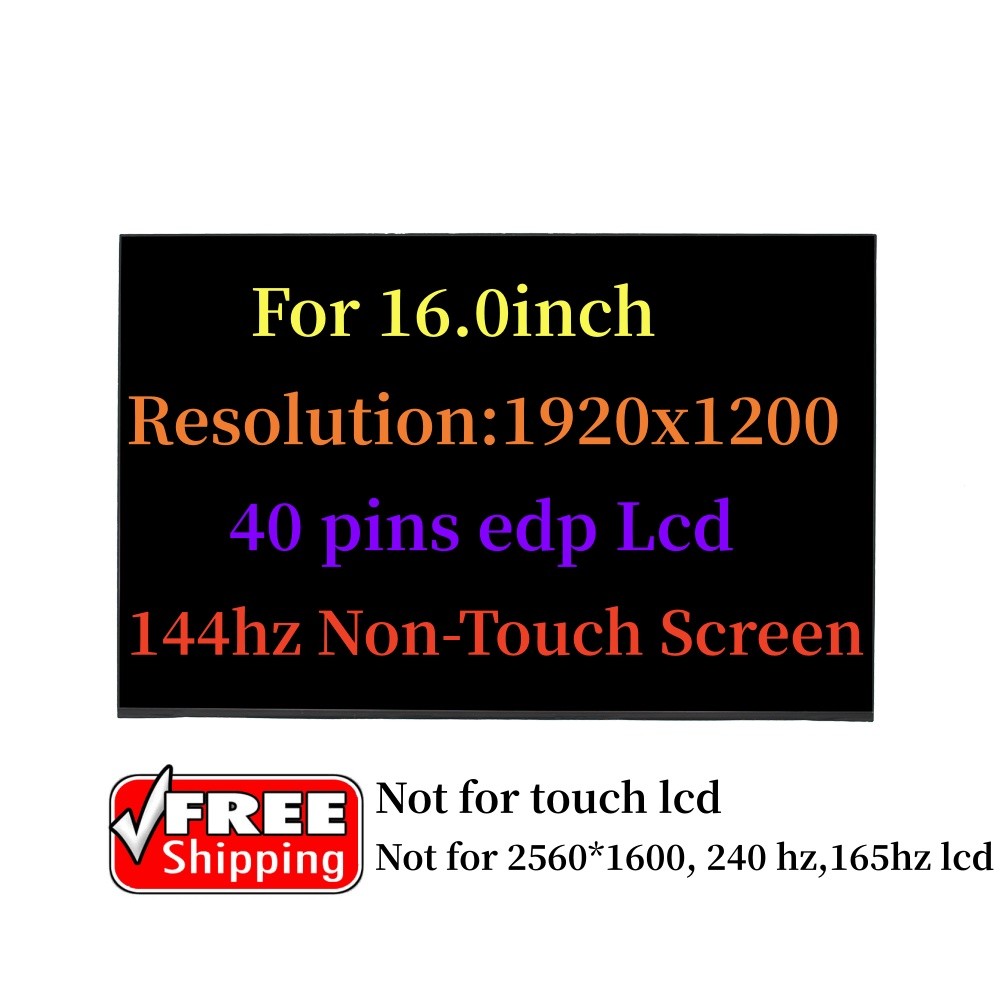 NV160WUM-NX1 V8.0 16.0" WUXGA EDP 144HZ Non-Touch FHD＋ New LED LCD Panel Display