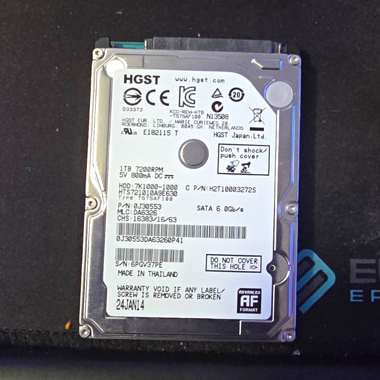 HGST Travelstar 1TB 2.5in SATA III 7200RPM 32MB HDD Advanced Format