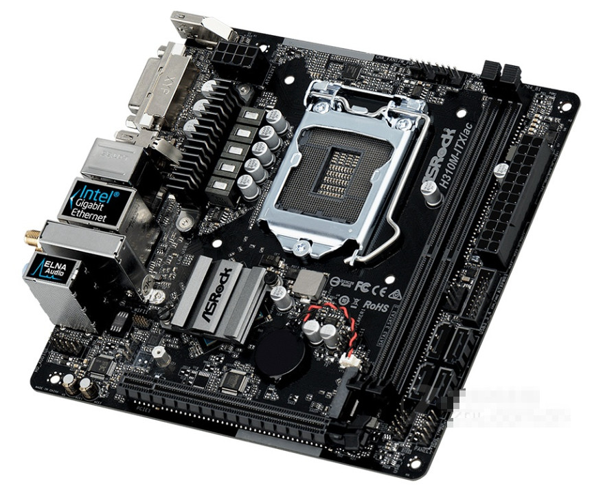 ASRock H310M-ITX/ac Motherboard Intel H310 Mini-ITX LGA1151 DDR4 M.2 DVI