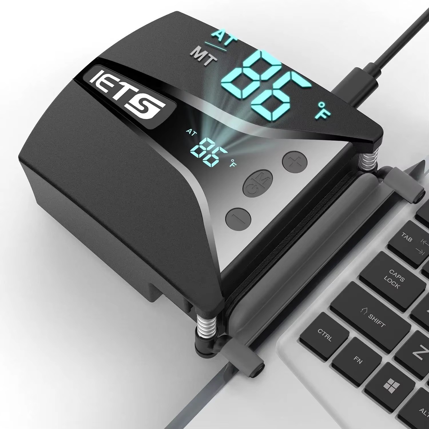 FEIWIMI Vacuum Laptop Cooling Fan 13-Speed Auto-Temp LED Display 12-17in