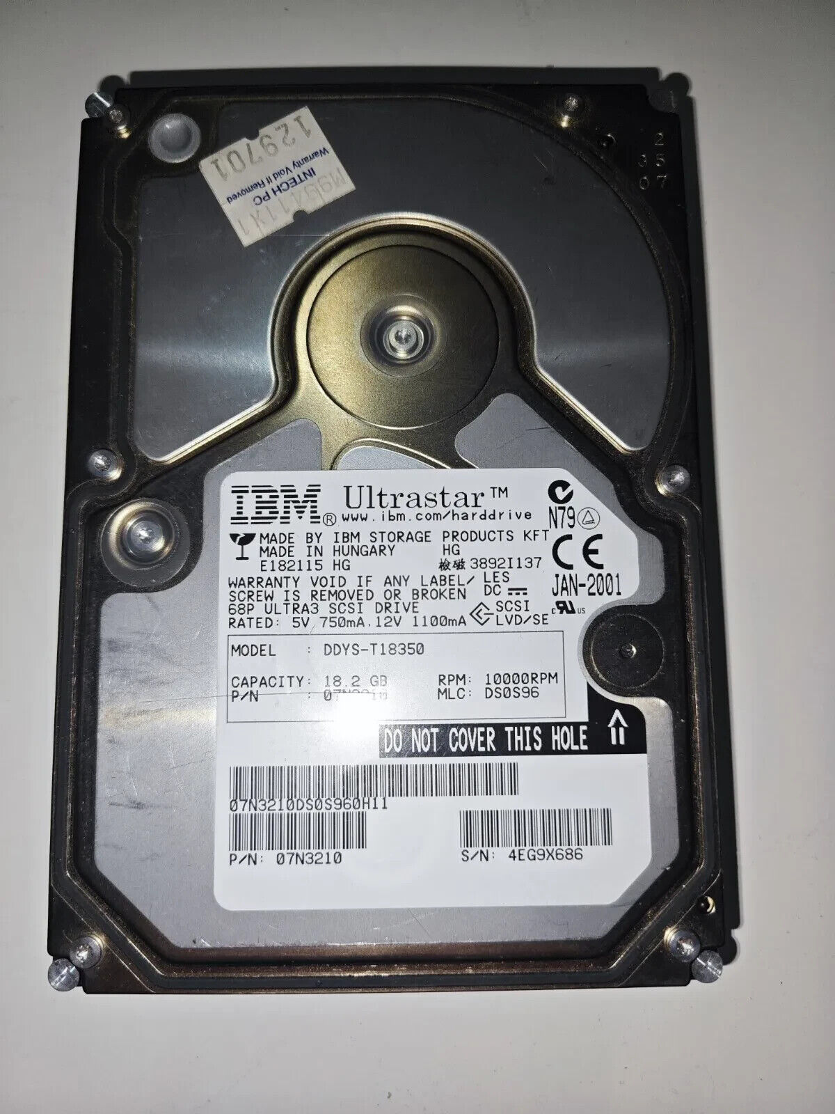 IBM Ultrastar 36LZX 18.3 GB,Internal,10000 RPM,3.5