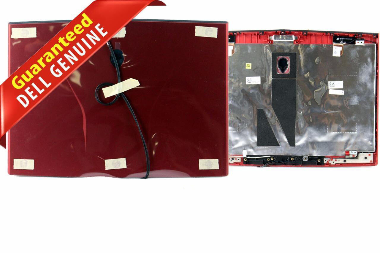 New Genuine Dell Alienware M14x R1R2 Red LCD Back Cover With Antenna cable 9DXFP