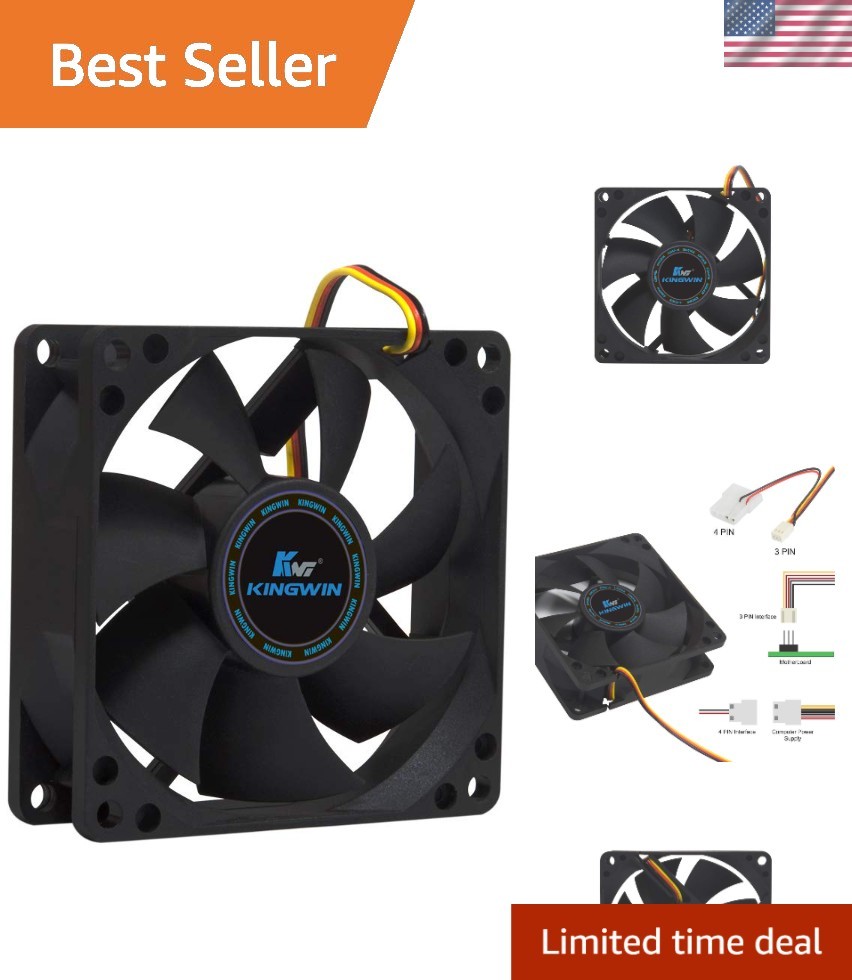 Whisper-Quiet 80mm Fan for Desktops - Ultimate Cooling Solution, 30 CFM Airflow