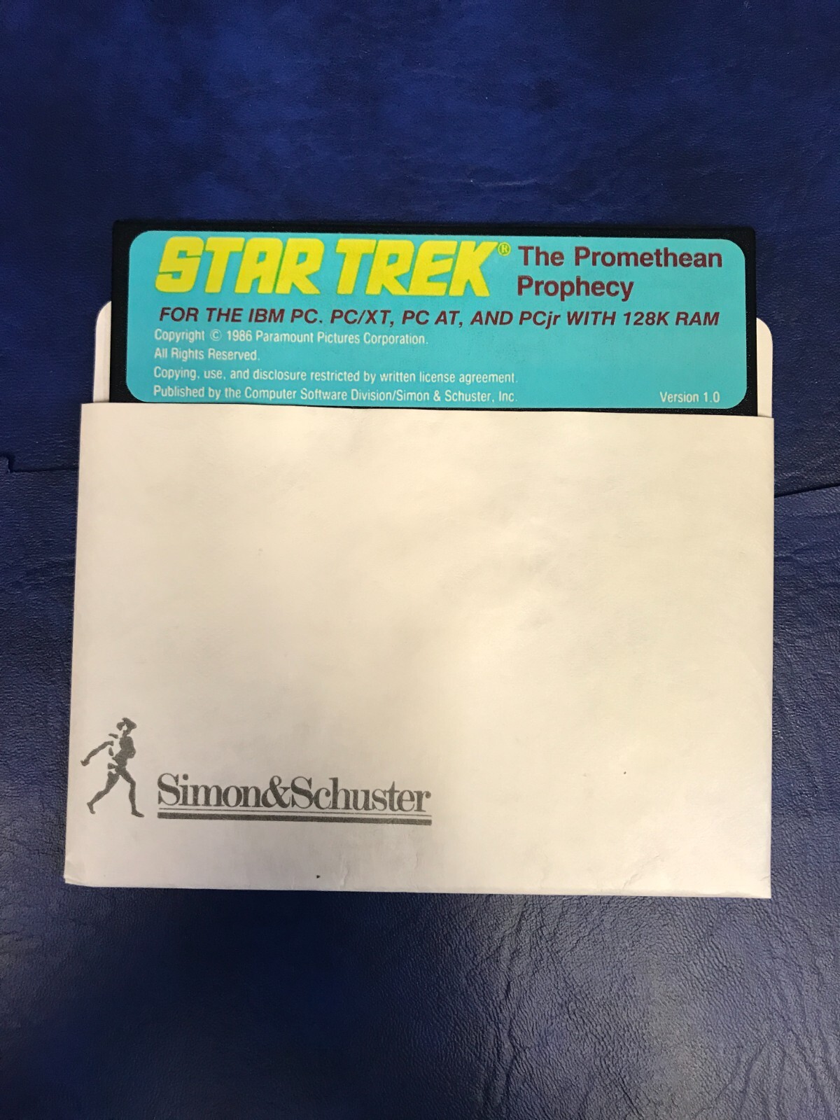 Vintage 1988 Star Trek The Promethian Prophecy Software on 5.25" Disk