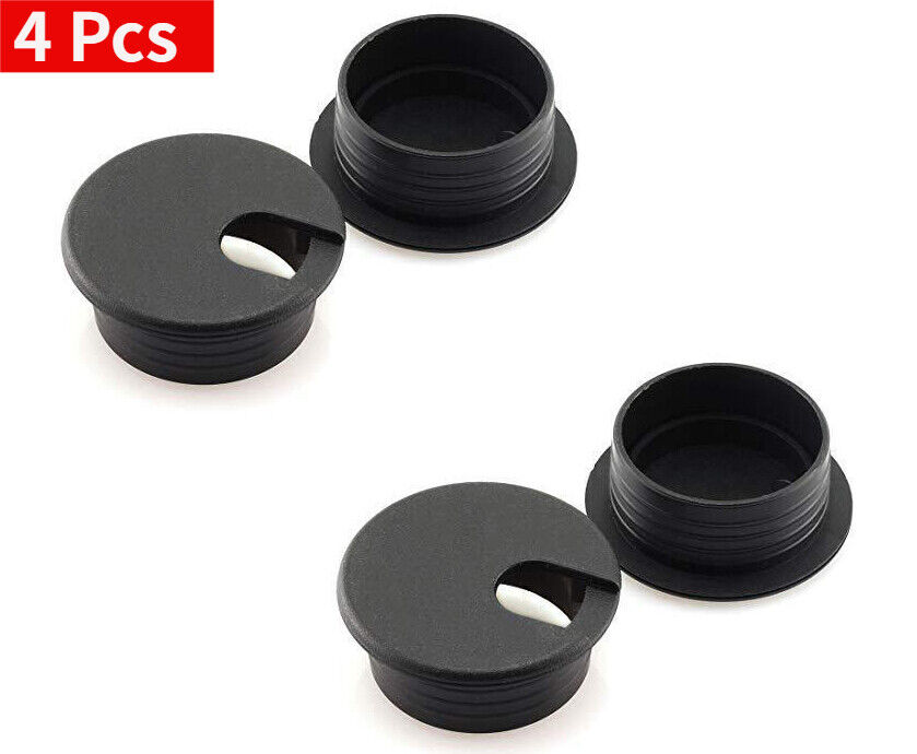 4Pcs 1-1/2 Inch Desk Wire Cord Cable Grommets Hole Cover Office PC Desk Cable Co