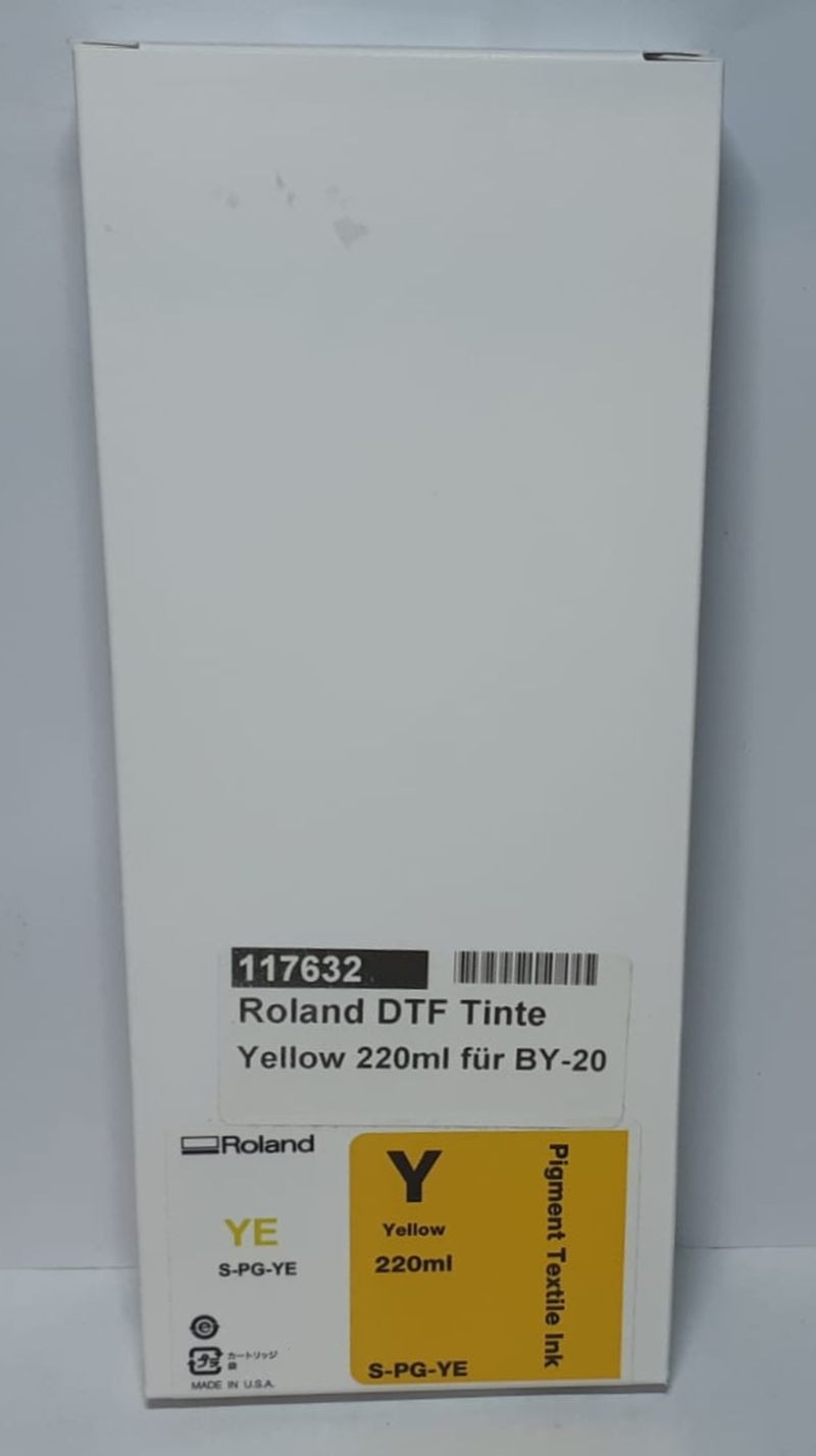 Roland S-PG-MG Yellow DTF Ink - 220ml for BY-20 Pigment Textile Ink Cartridge