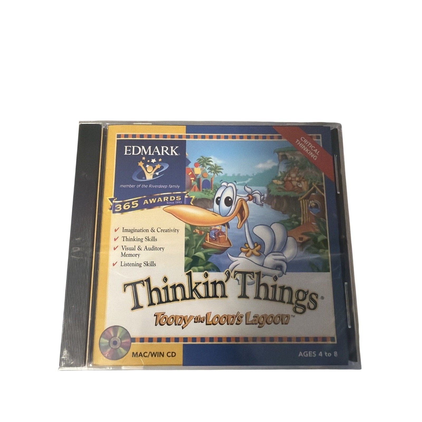 Thinkin Things Collection 1 Edmark CD-ROM Windows Mac Used Tony The Loons Lagoon