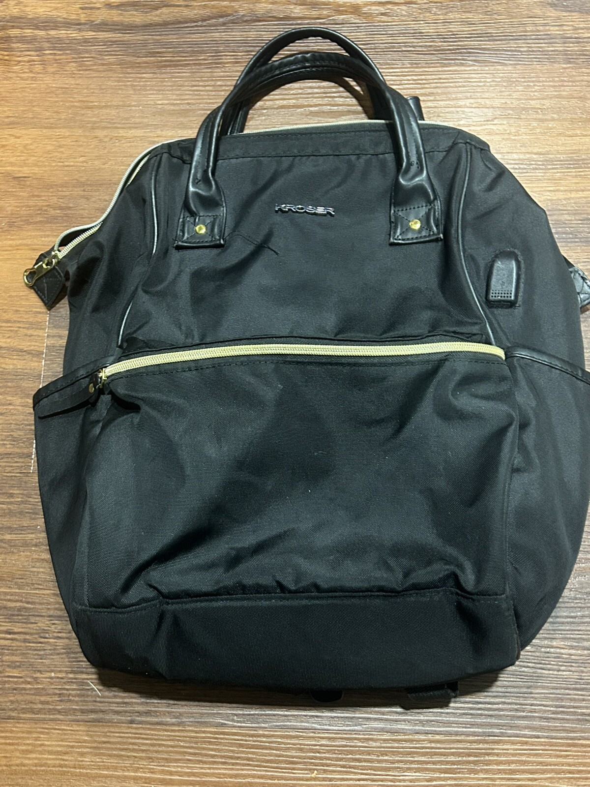 Kroser Laptop 14.1 Inch Black Backpack With USB Port Stylish Bag Computer