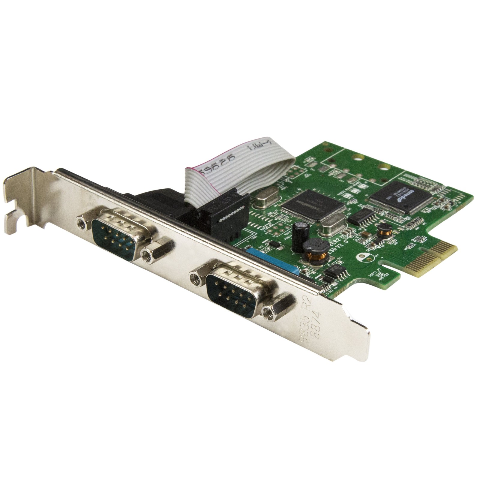 StarTech 2-Port PCI Express Serial Card, TAA Windows 2 Port, Multicolor