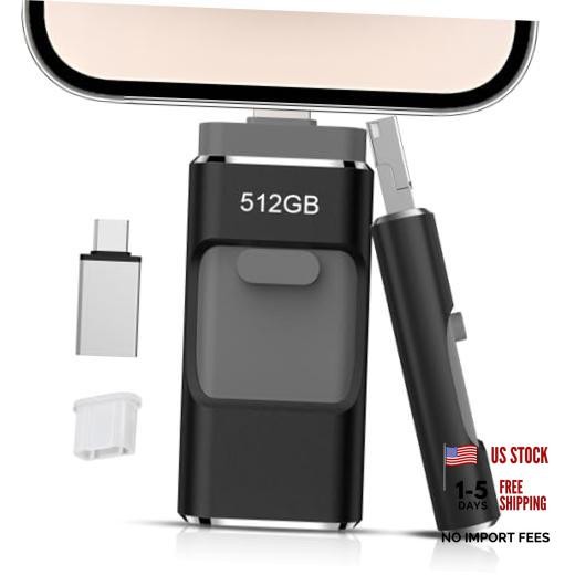 52GB Flash Drive[No App Required] Intended for Phone Tablet 1 black 512.0 GB