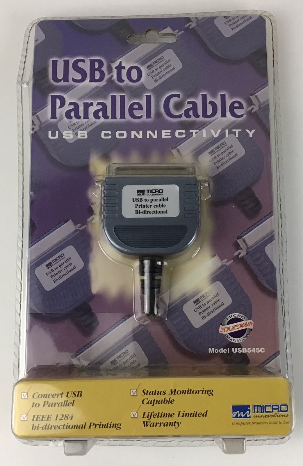 Sealed Micro Innovations USB To Parallel Printer Adapter USB545C Brand New