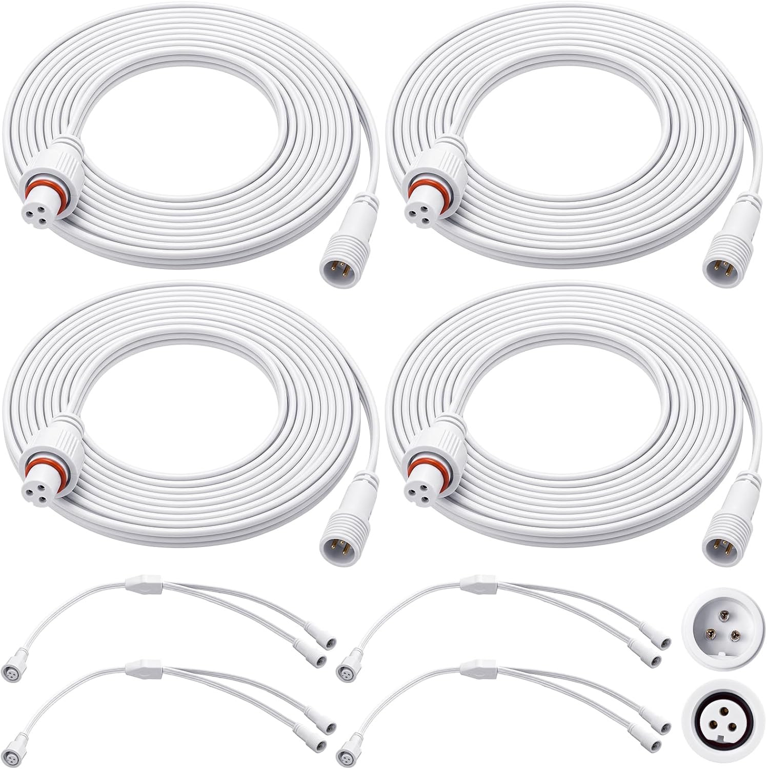 8 Pcs Extension Cable Compatible with Govee, 13 Ft, White