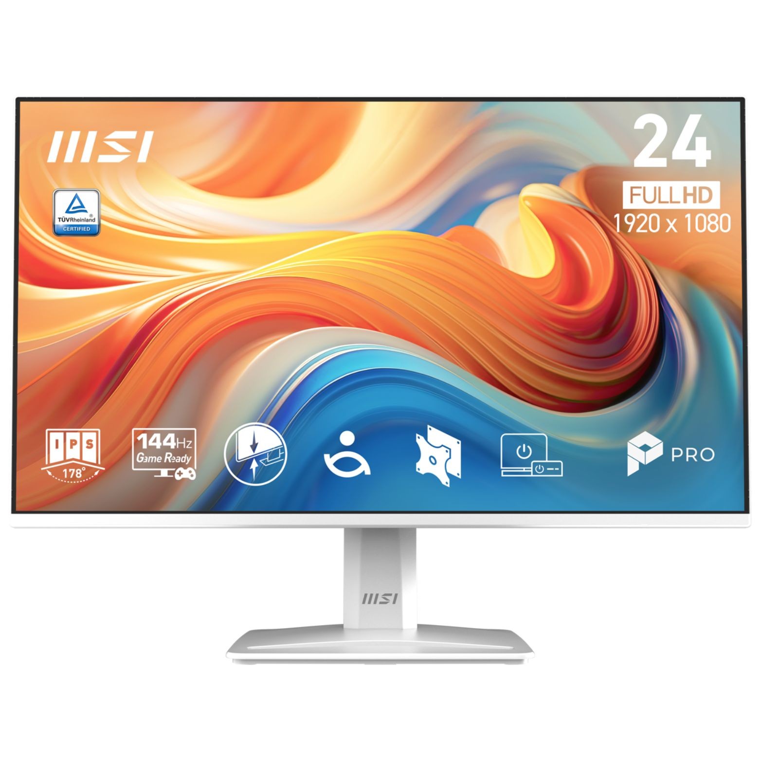 MSI PRO MP243W E14 23.8" FHD IPS Monitor 1 ms 1500:1 Speakers HDMI DisplayPort