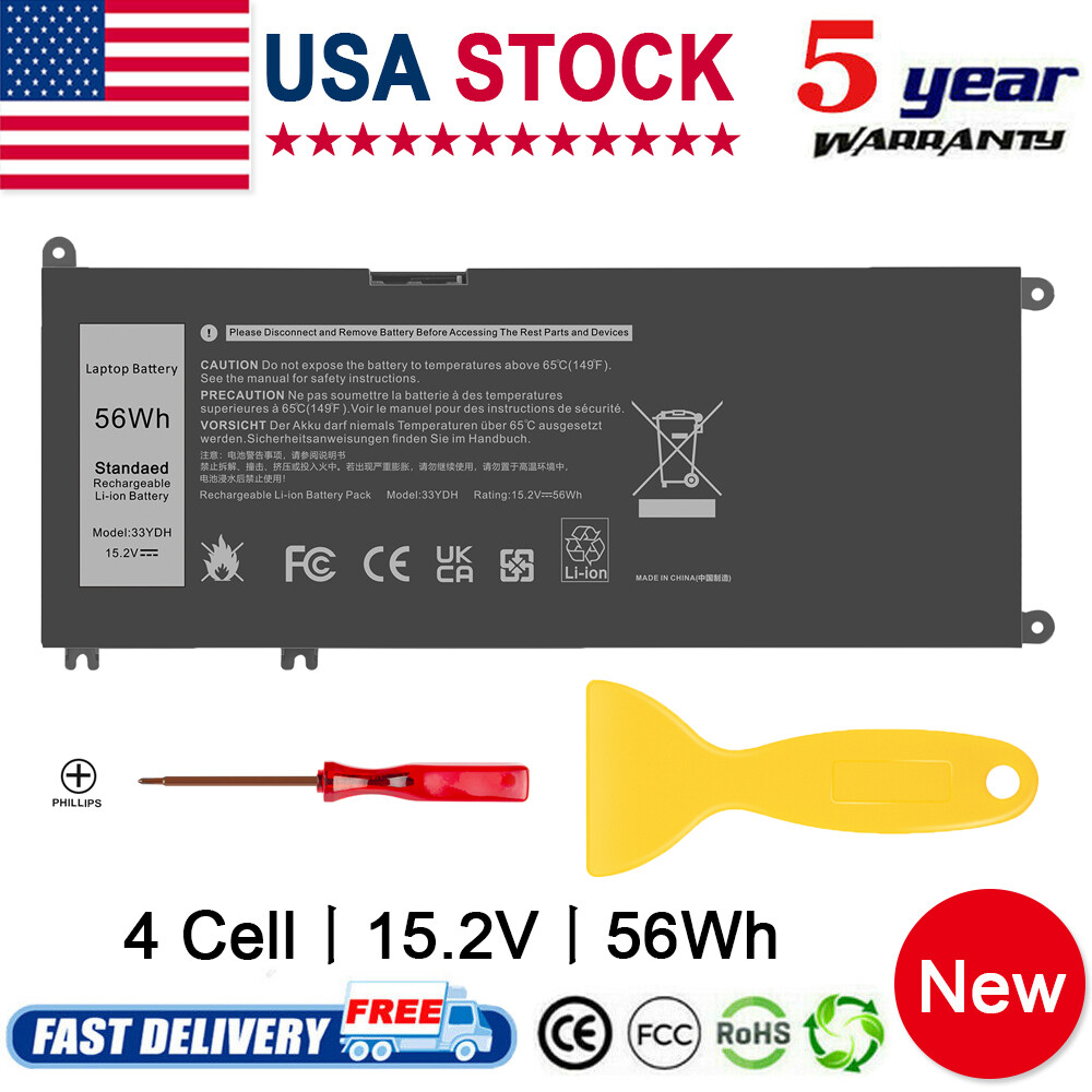 33YDH Laptop Battery for Dell Inspiron 15 7000 17 7773 7778 7786 7779 2in1 G3
