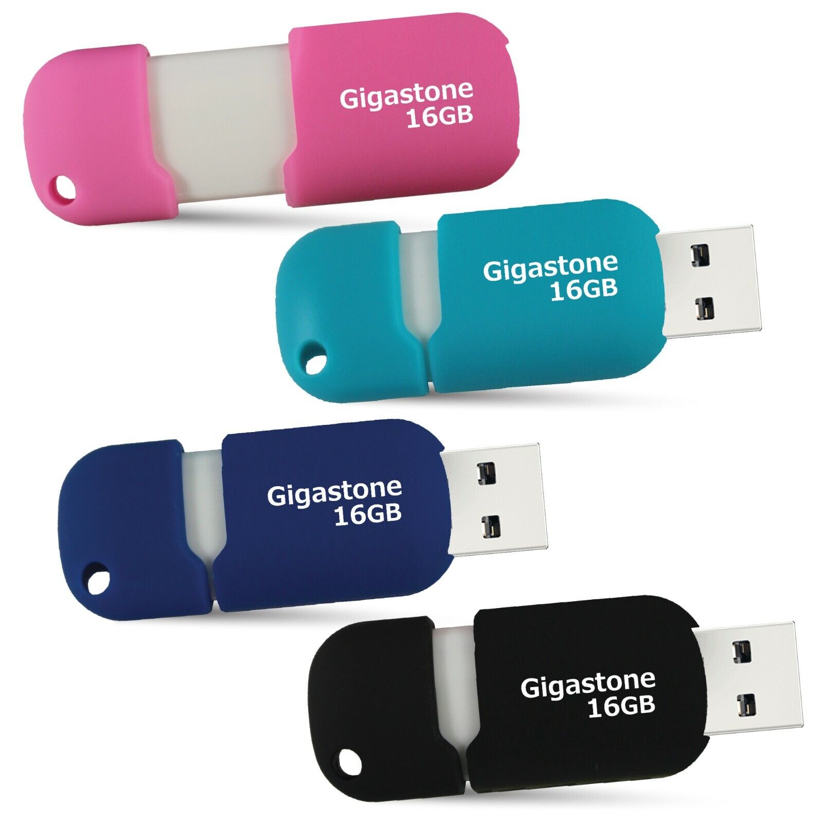 Gigastone 16GB USB 2.0 Flash Drive Thumb Drive memory stick Retractable - 4 Pack