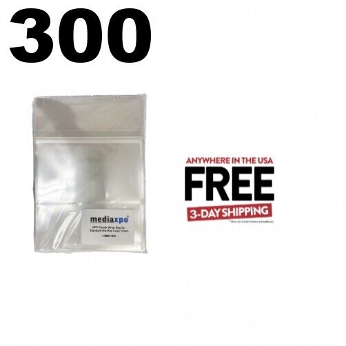 300 OPP Plastic Wrap Bag for Standard Blu-Ray Case 12mm ** 1-3 DAY