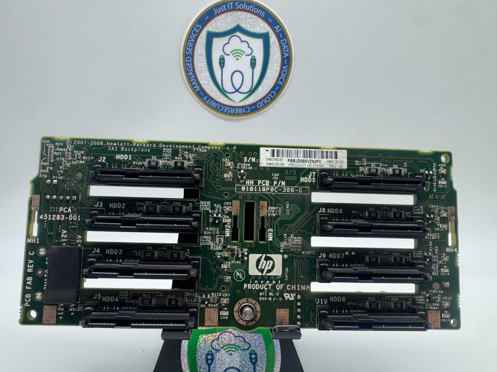 HP 507690-001 DL380 G6 G7 Server 8 Bay 2.5” SAS Hard Drive Backplane 451283-002