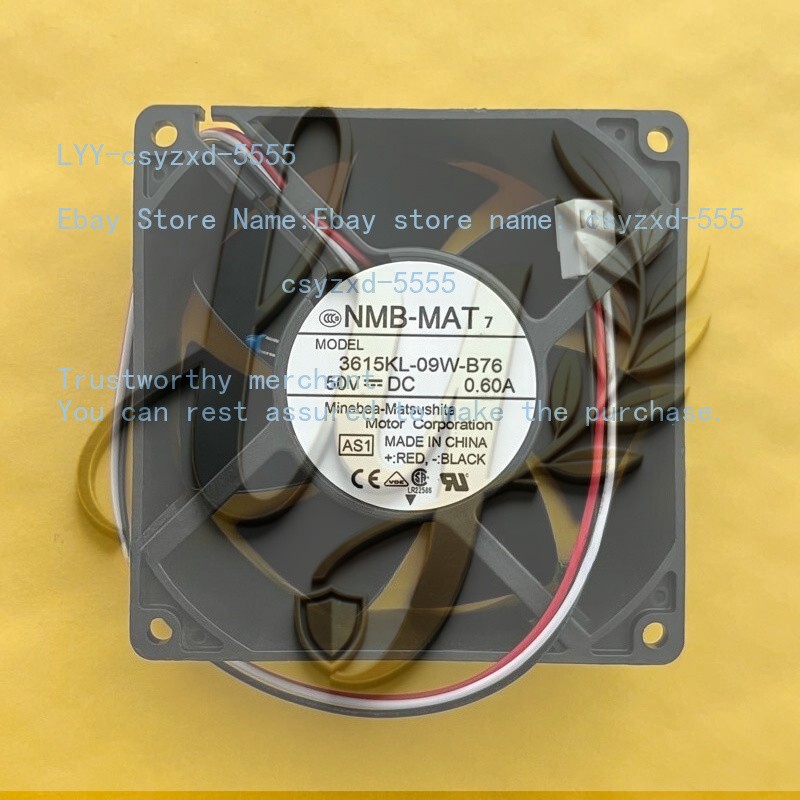 1pcs NMB-MAT 3615KL-09W-B76 50V 0.60A 9CM 9038 3-wire cooling fan