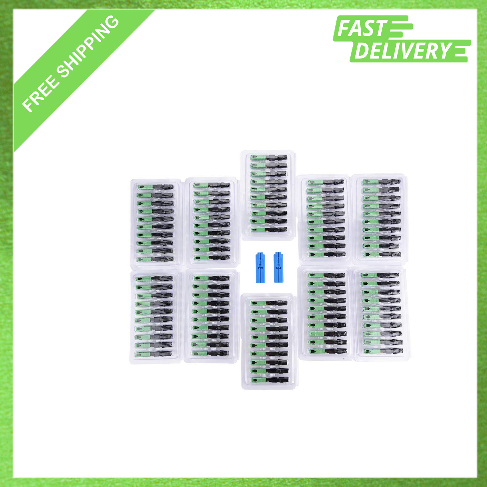 100Pcs Fiber Optic Connector SC APC Embedded Fast Connectors Fiber Optic Cable